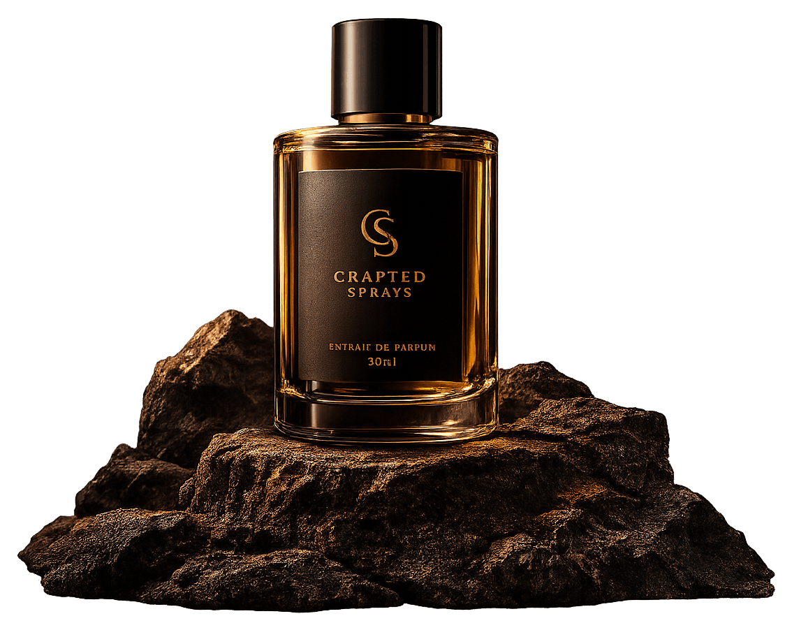 Crafted Sprays bottle on rock